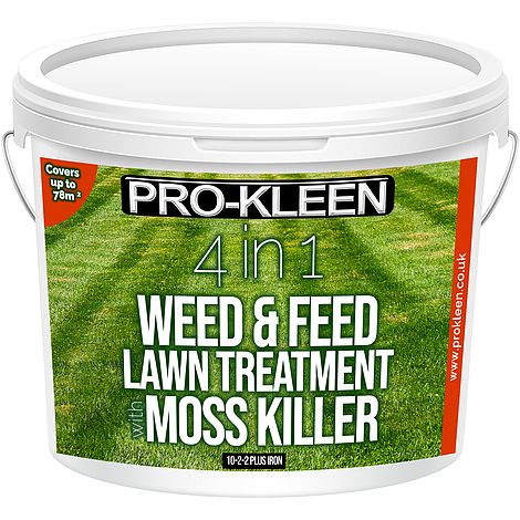 ProKleen Weed & Feed Grass Lawn Fertiliser Treatment with Moss Killer